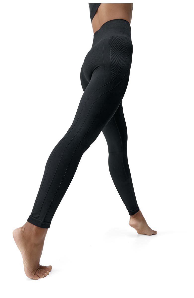 Born Living Yoga Shantala Seamless High Rise Sport Legging, Alternate, color, Black