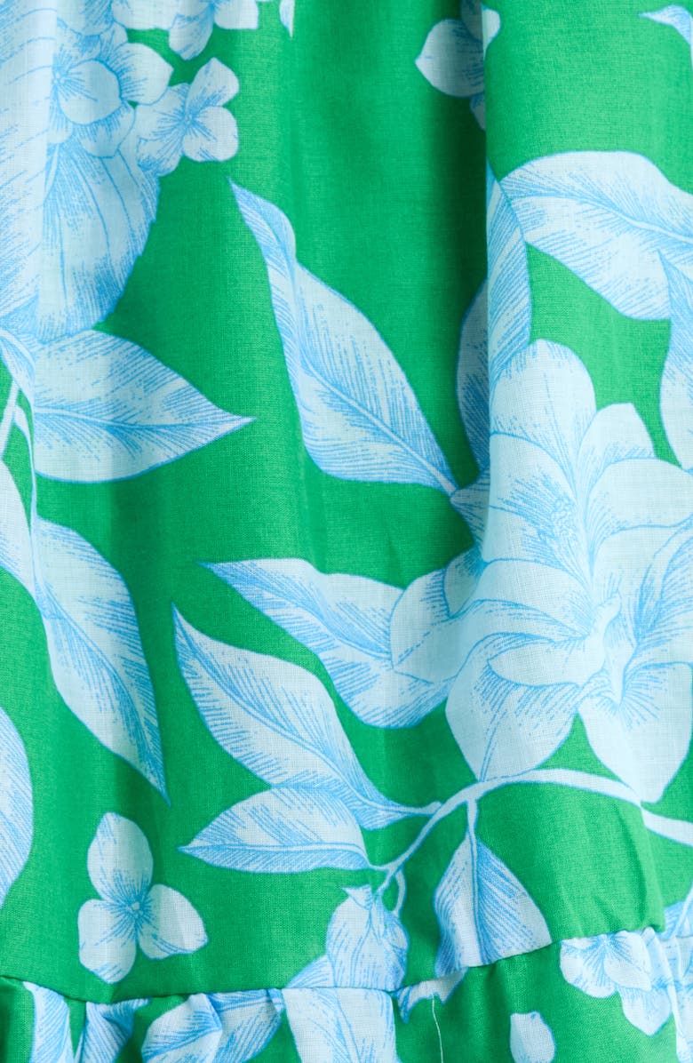 SUGARLIPS Verbena Floral Eriny Ruffle Minidress, Alternate, color, Kelly-Blues
