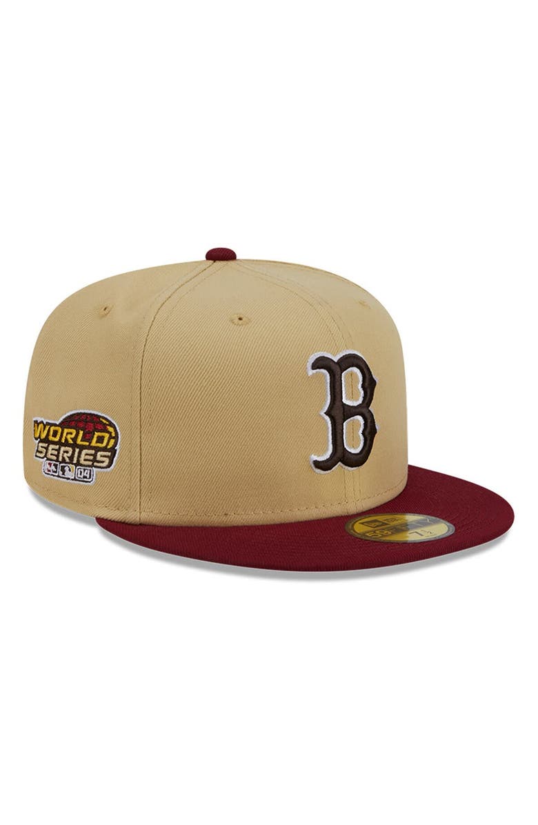 New Era Men's New Era Vegas Gold/Cardinal Boston Red Sox 59FIFTY Fitted Hat, Alternate, color,