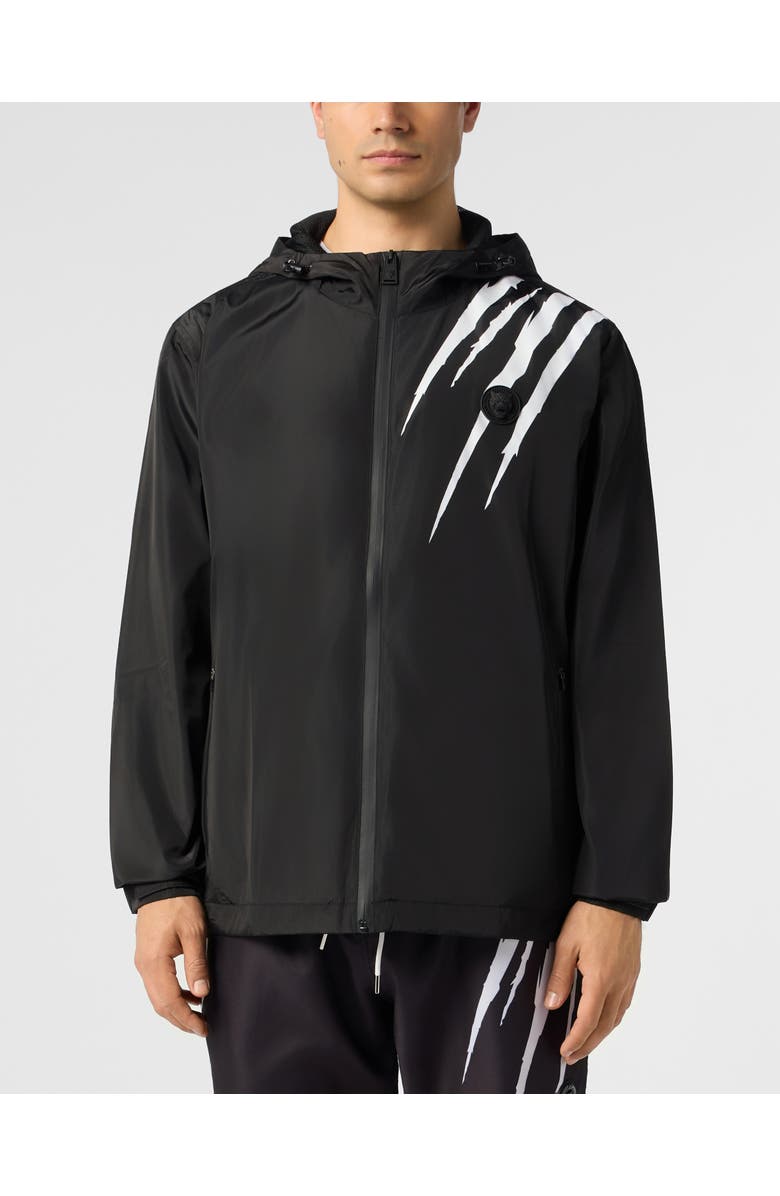 PLEIN SPORT Nylon Jacket Scratch Men, Main, color, Black
