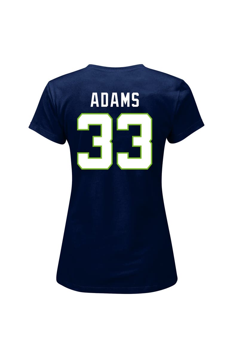 FANATICS Women's Fanatics Branded Jamal Adams College Navy Seattle Seahawks Plus Size Player Name & Number V-Neck T-Shirt, Alternate, color, 
