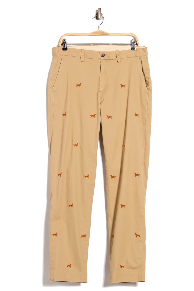 Embroidered Irish Setter Chino Trousers, Alternate, color, INCENSE