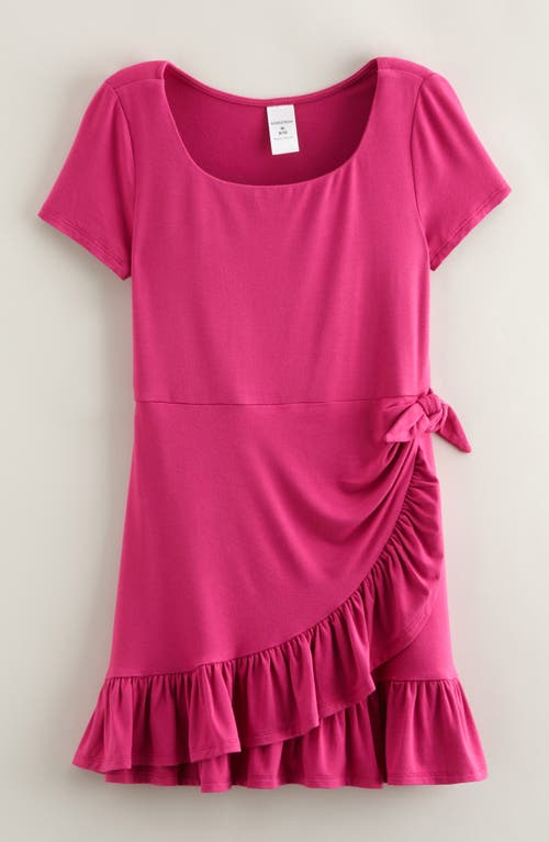 Nordstrom Kids' Knit Faux Wrap Dress In Pink