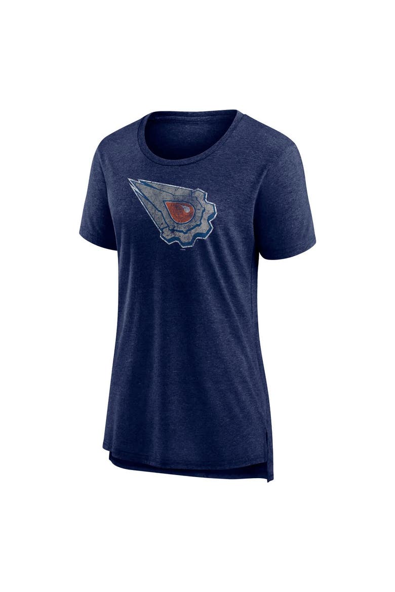 Women's Fanatics Heather Navy Edmonton Oilers Special Edition 2.0 Modern T-Shirt, Alternate, color, Heather Navy