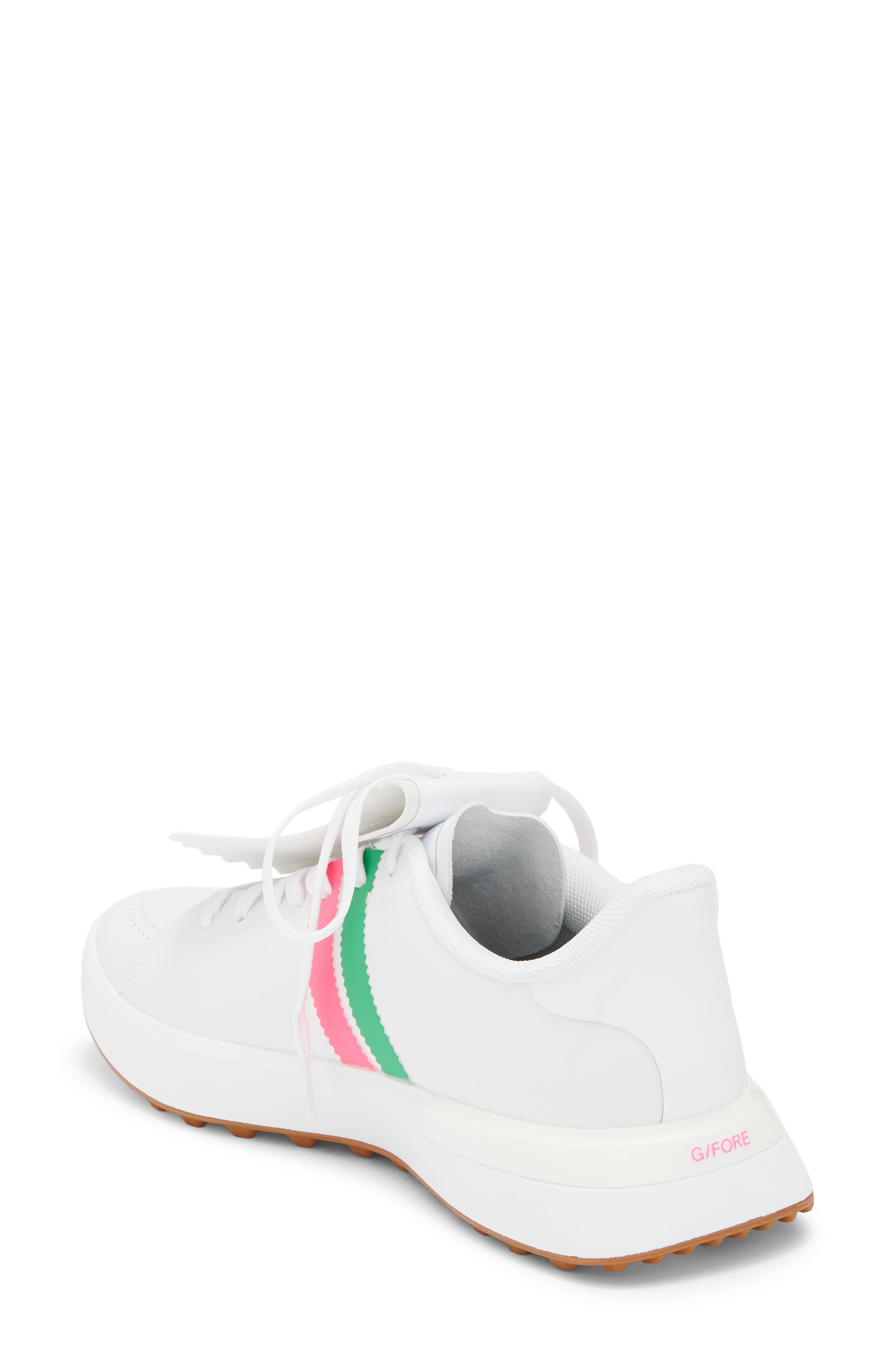 G/FORE Gallivan2R Debossed Heart G's Kiltie Golf Shoe, Alternate, color, Snow / Multi