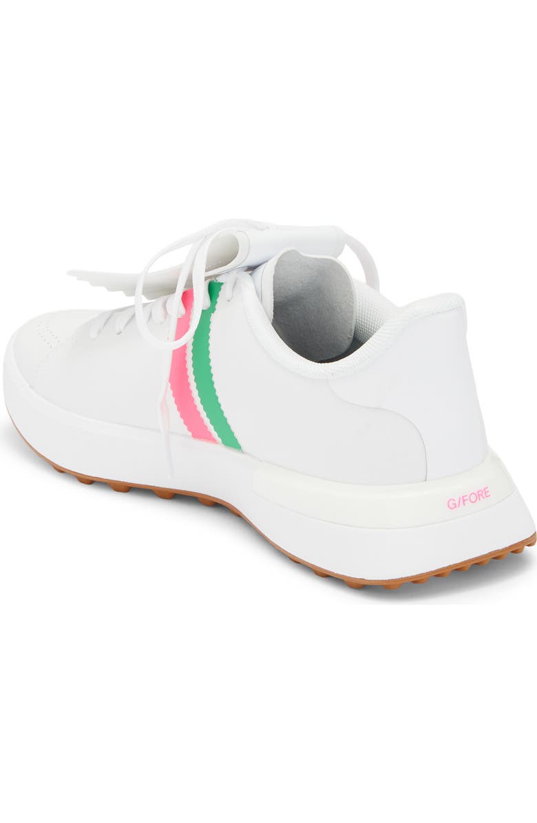 G/FORE Gallivan2R Debossed Heart G's Kiltie Golf Shoe, Alternate, color, Snow / Multi