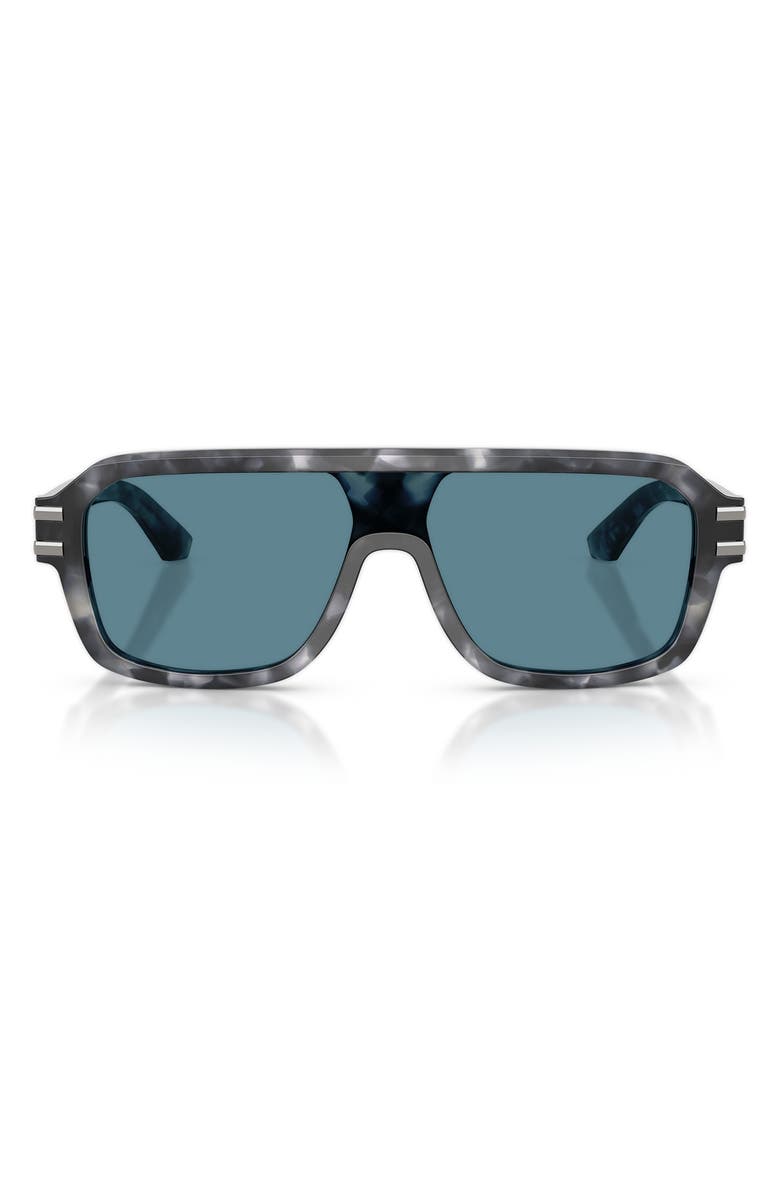 Dolce&Gabbana 127mm Pilot Sunglasses, Main, color, Grey Havana / Grey
