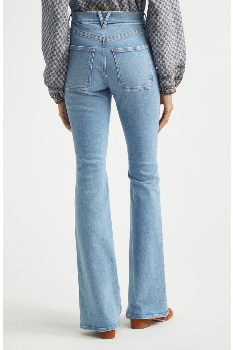 Beverly High Waist Skinny Flare Leg Jeans, Alternate, color, SILVERWOOD BLUE