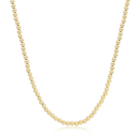 Gold Ball Bead Chain Necklace