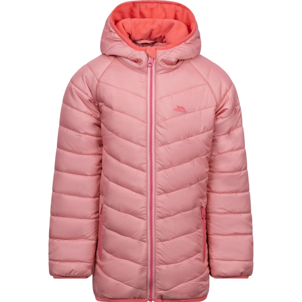 Trespass Childrens/kids Valard Quilted Jacket In Mid Rose