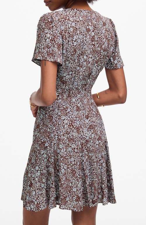 Madewell Floral Button-up Mini Sundress In Brown