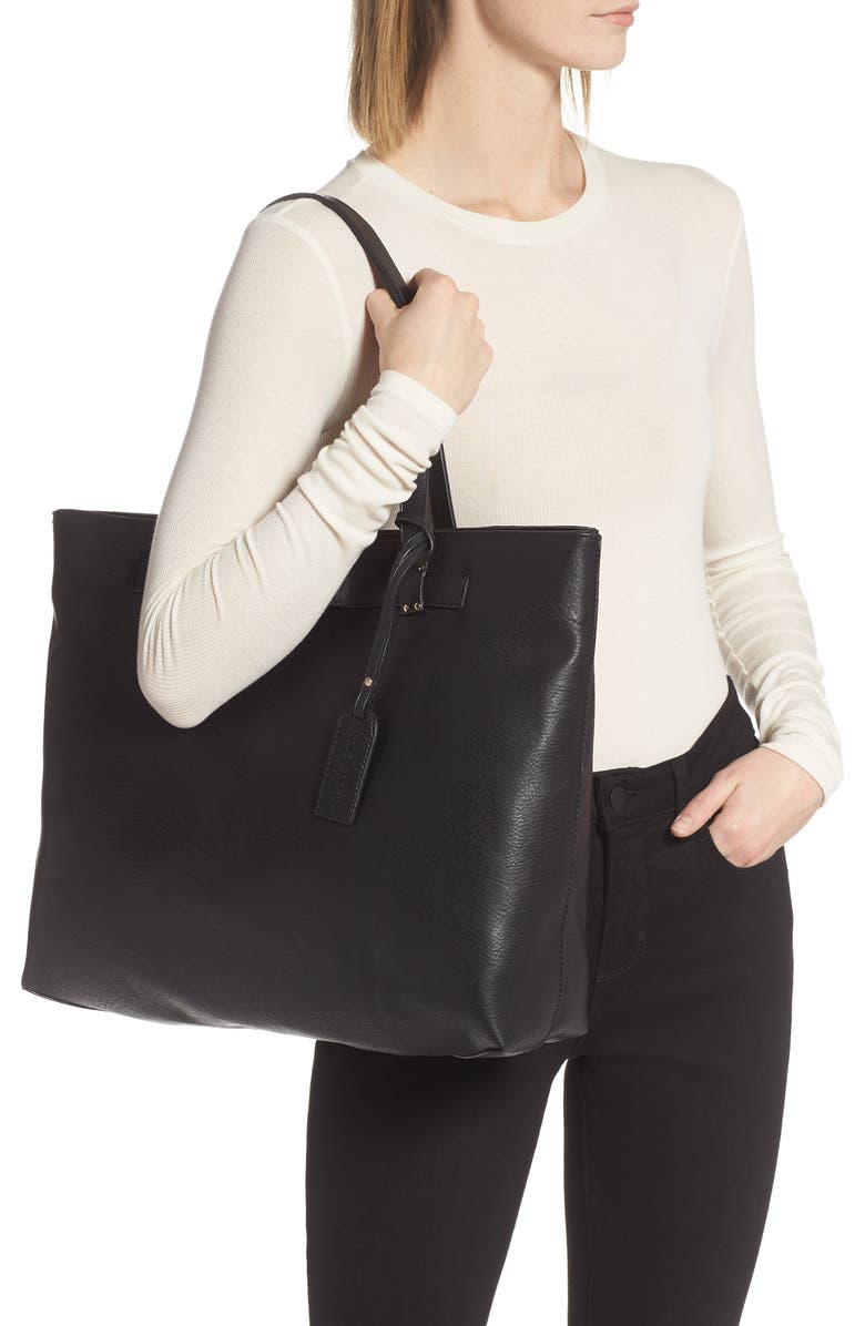 Sole Society Georgia Faux Leather Tote, Alternate, color,