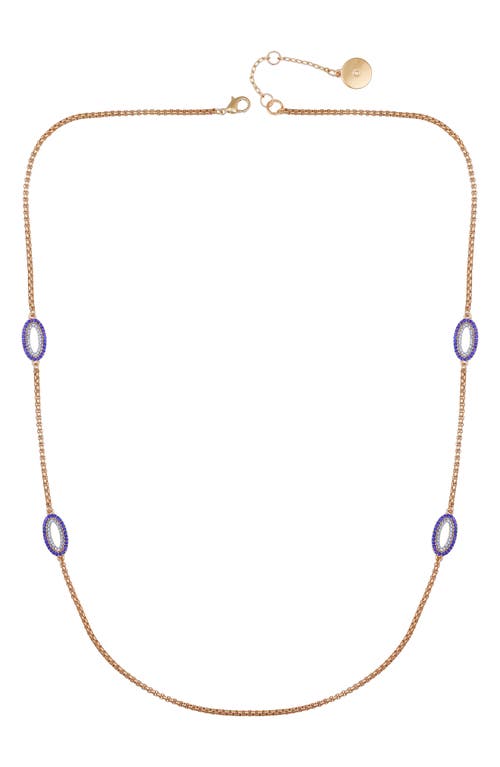 Vince Camuto Pavé Station Necklace In Gold Tone