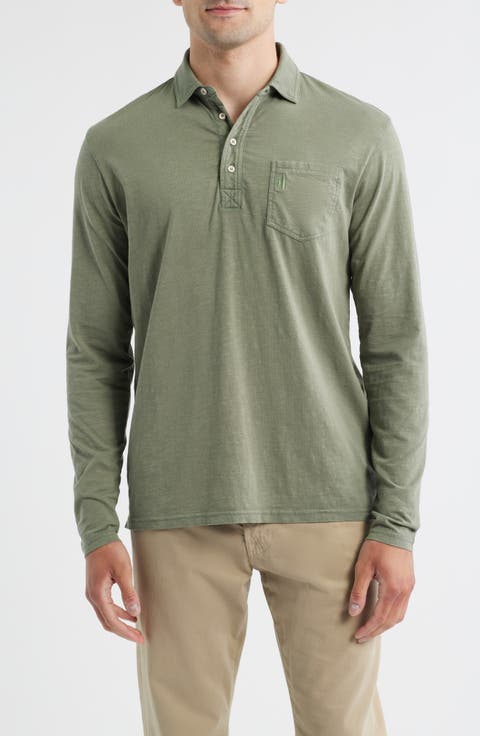 Coastal Wash Long Sleeve Pocket Polo