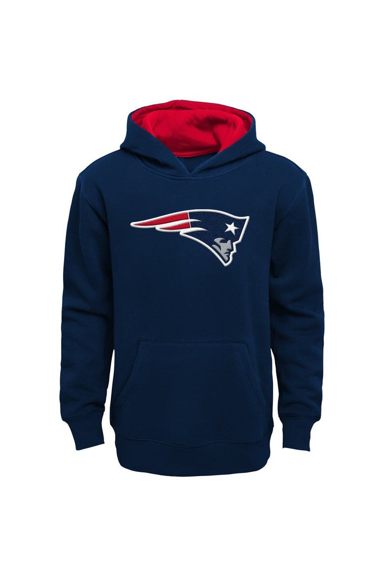 Preschool Navy New England Patriots Prime Pullover Hoodie, Main, color, Navy