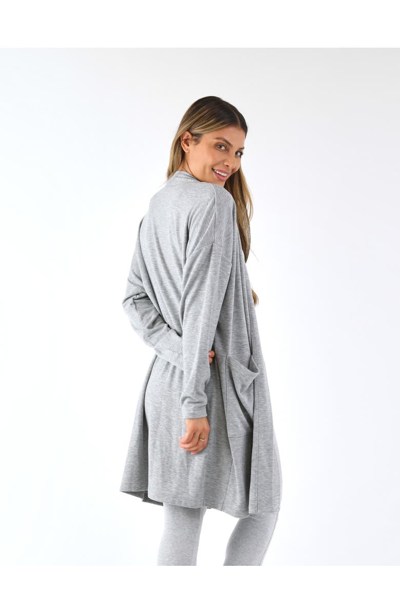 SoftFlex Luxury Cardigan, Alternate, color, Heather Grey