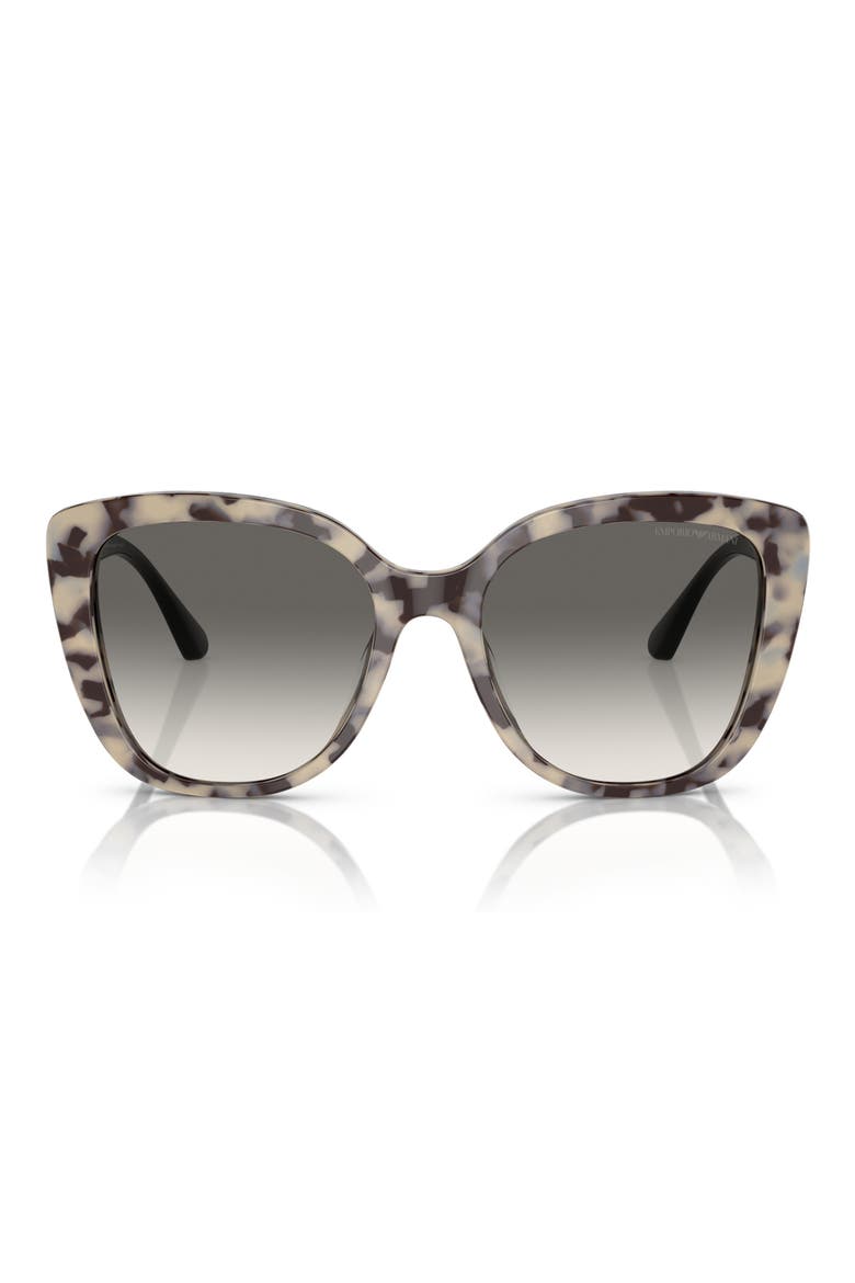 54mm Gradient Butterfly Sunglasses, Main, color, HAVANA CREAM / GRADIENT GREY