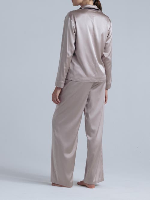 Alas Silk Long Sleeve Shirt In Gray