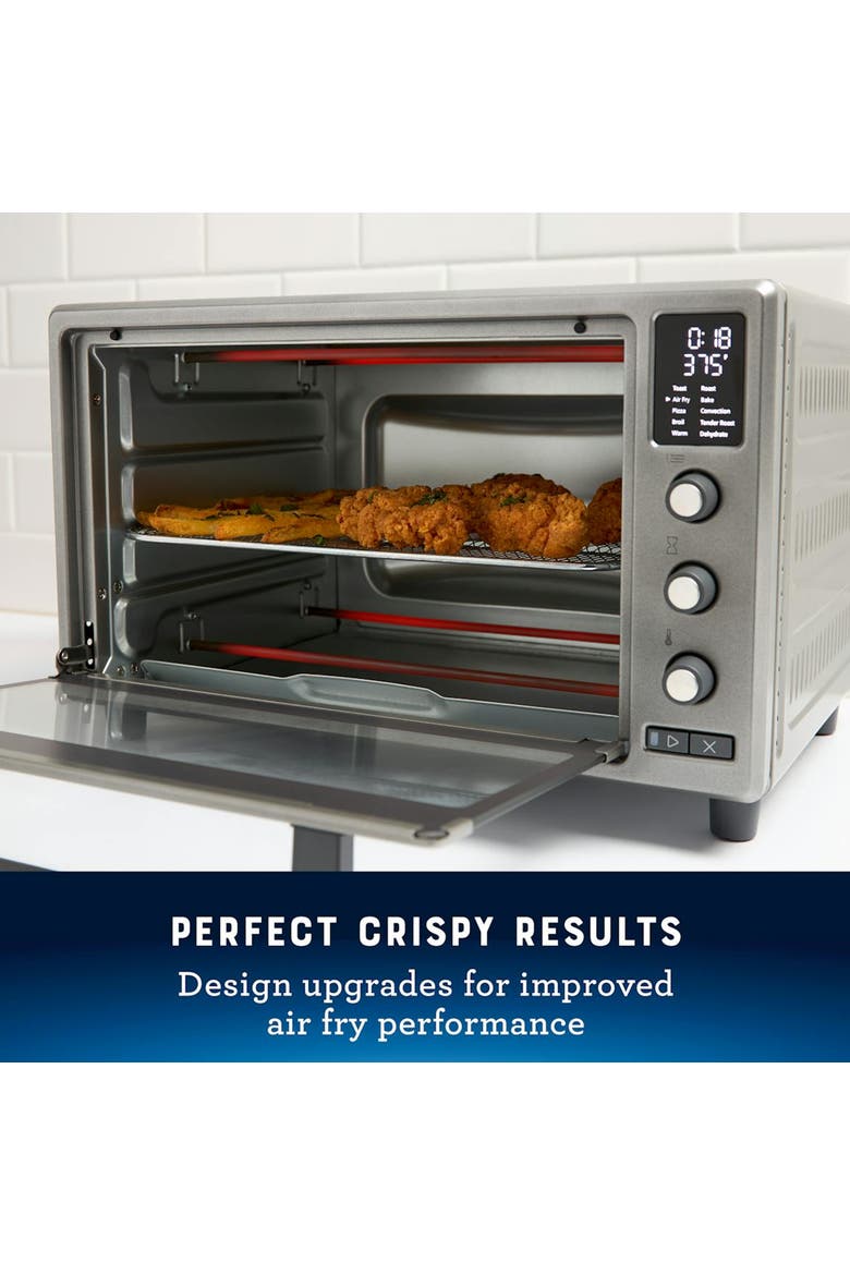 10 Function Digital Display Air Fryer and Countertop Toaster Oven, Alternate, color, Silver