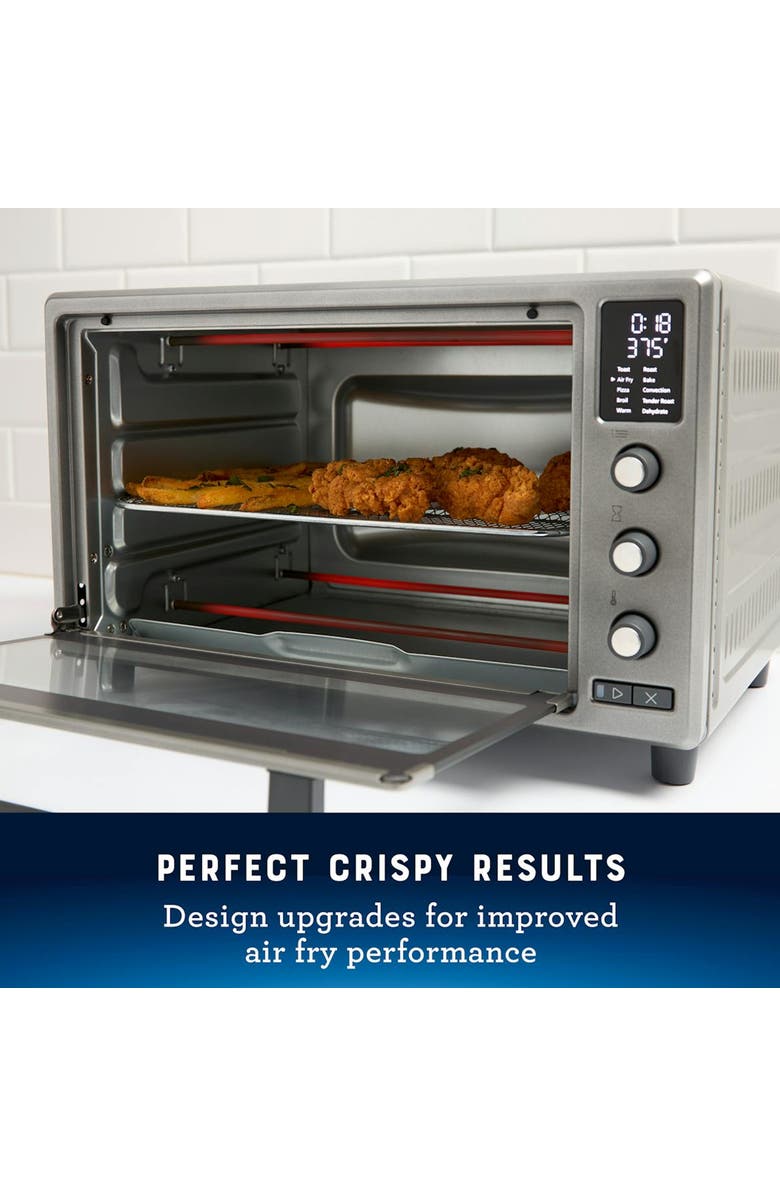 OSTER 10 Function Digital Display Air Fryer and Countertop Toaster Oven, Alternate, color, Silver