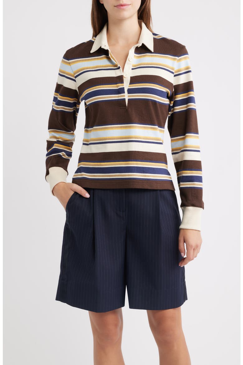Beaumont Striped Long Sleeve Rugby Shirt, Main, color, MULTI-COLOR