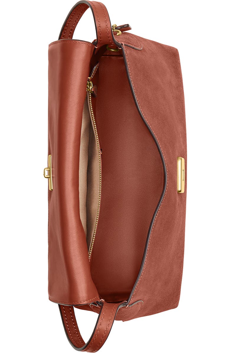 COACH Chelsea 30 Natural Grain Leather Shoulder Bag, Alternate, color, Clay