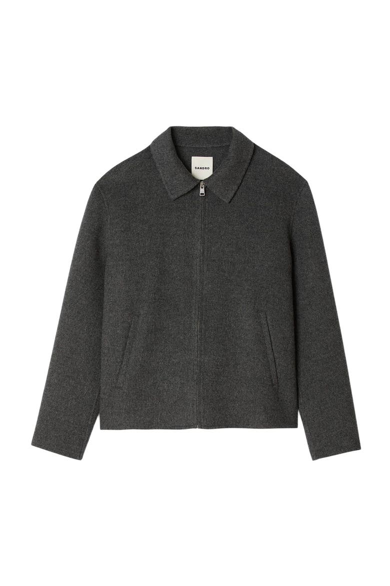 Double-faced wool jacket, Alternate, color, Dark grey
