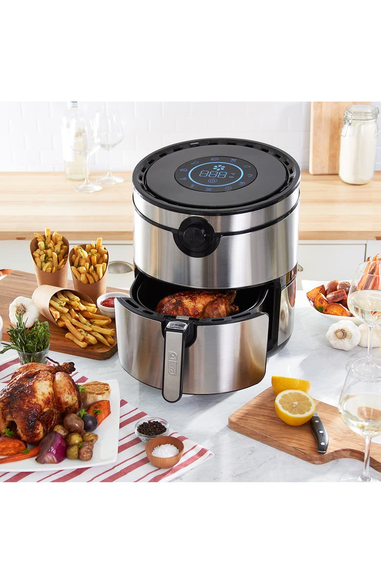 Dash Aircrisp<sup>®</sup> Pro 6-Quart Digital Air Fryer, Alternate, color, Stainless Steel