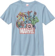 Marvel Boy's Marvel Classic Hero Collage Graphic T-Shirt