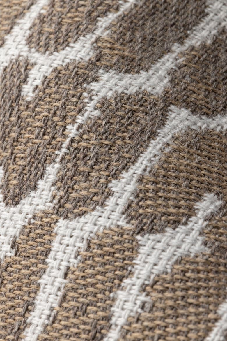 Thumbprint Indoor & Outdoor Woven Accent Pillow, Alternate, color, Latte