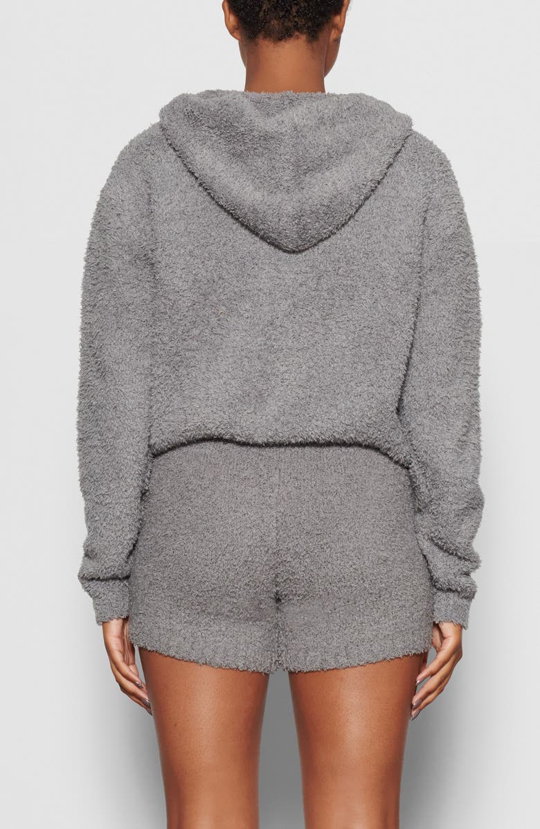 SKIMS Cozy Knit Zip Hoodie, Alternate, color, Smoke