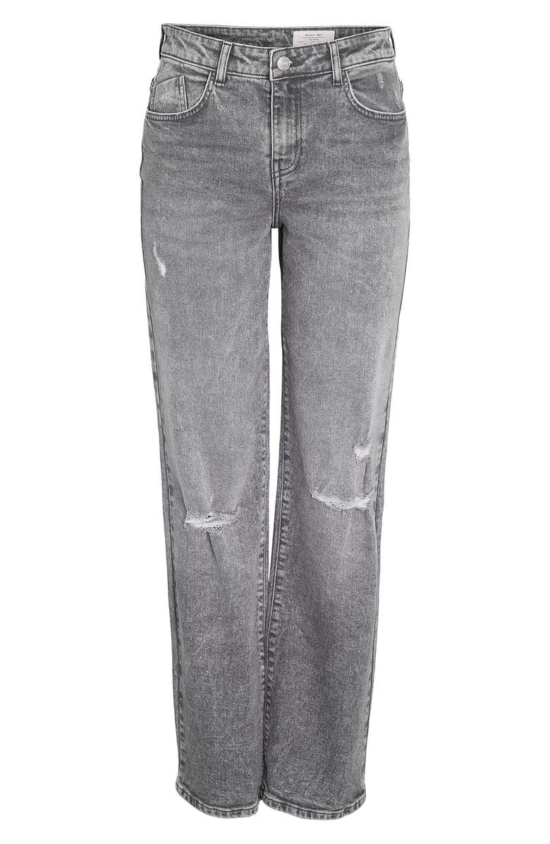 Noisy may Yolanda Ripped Wide Leg Jeans, Alternate, color, 