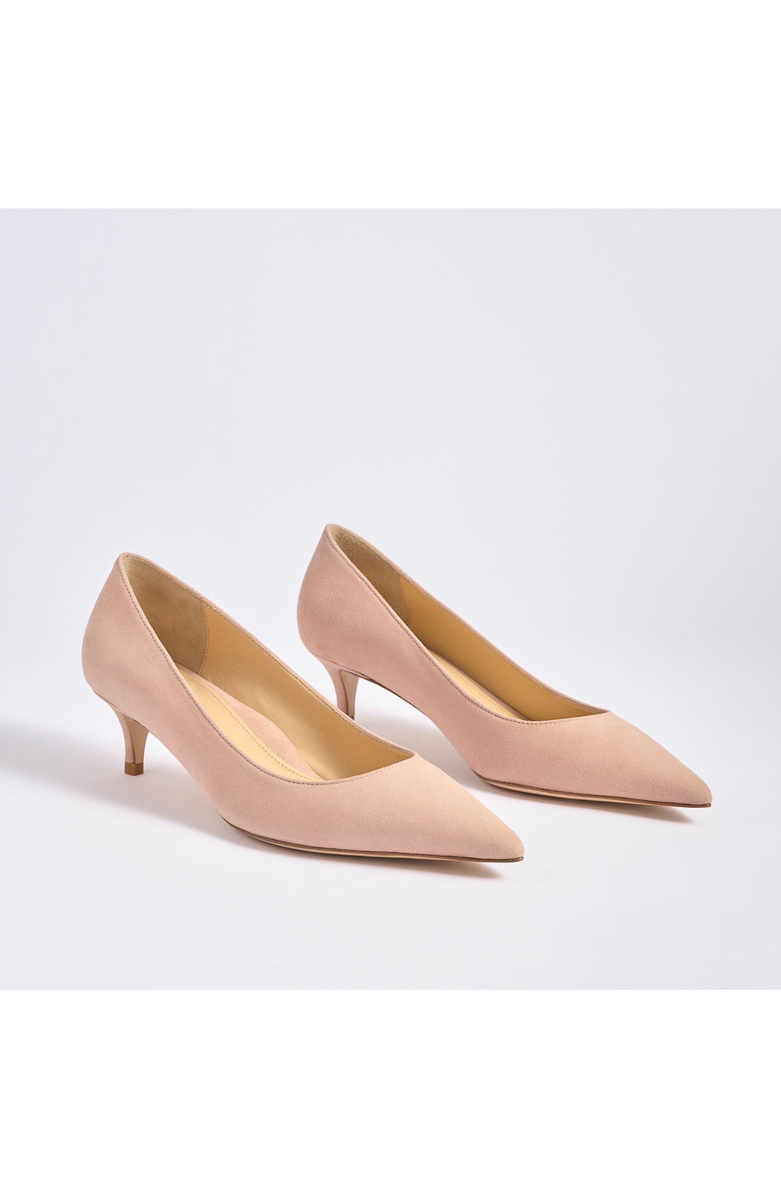 MARION PARKE Classic Pump 45 | Suede, Alternate, color, Powder