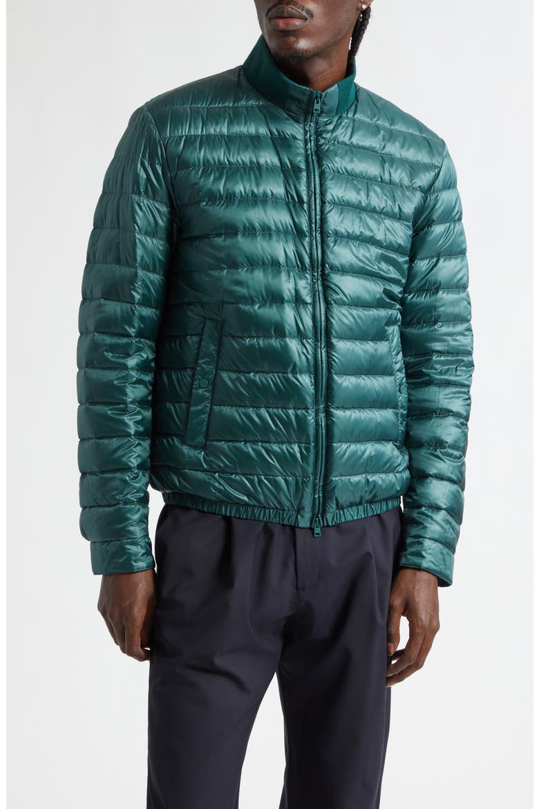 Ultralight Nylon Down Jacket, Main, color, BOTTLE GREEN