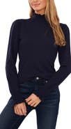 CeCe Ruffle Mock Neck Sweater
