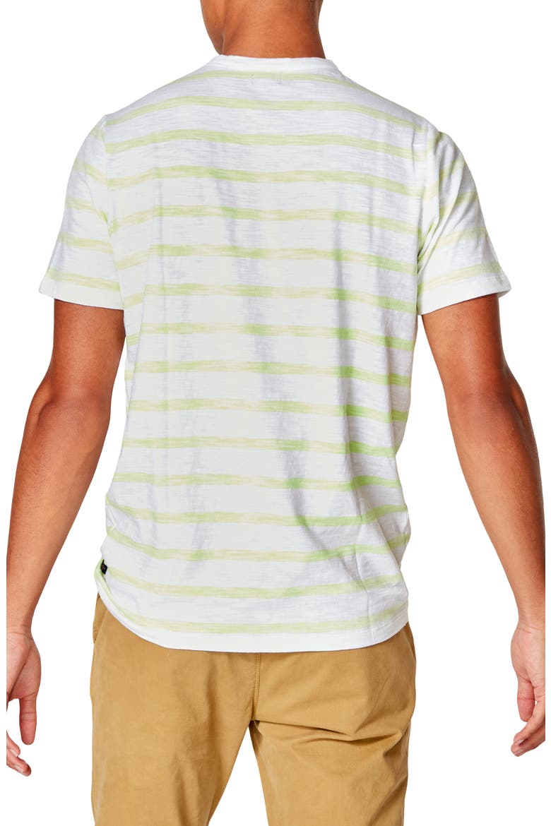 Razor Slim Fit Stripe Henley, Alternate, color, CITRON