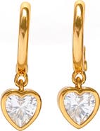Girls Crew Seoul Heart Cubic Zirconia Hoop Earrings