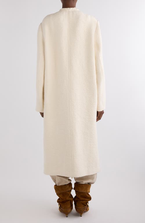 Isabel Marant Greya Bouclé Wrap Coat In Neutral