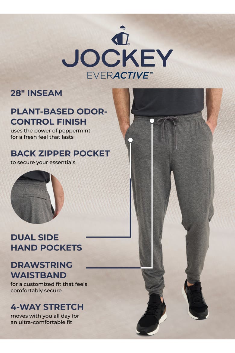 Mens EverActive Knit Jogger, Alternate, color, Black Heather