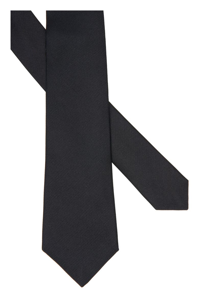 Crystal Embellished Silk Twill Tie, Alternate, color, BLACK