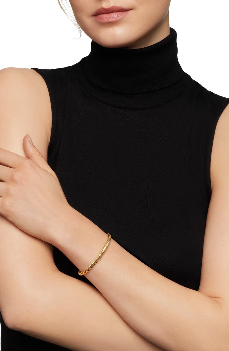 David Yurman Modern Oval Cablespira<sup>®</sup> Bracelet in 18K Yellow Gold, 4.5mm, Alternate, color, 18K Yellow Gold