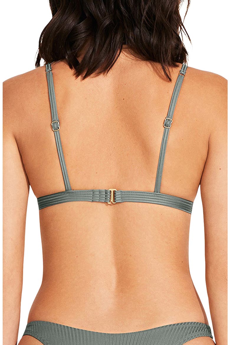 Moss Rib Bikini Top, Alternate, color, GREEN