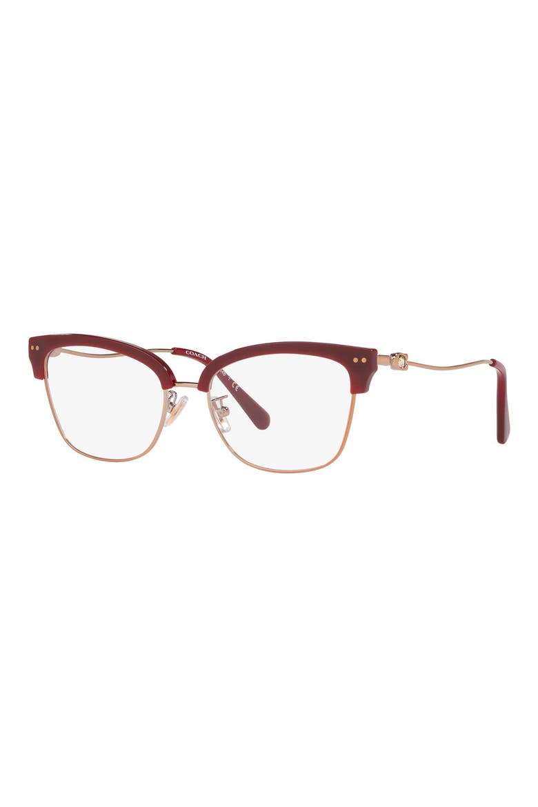 53mm Optical Glasses, Alternate, color, ROSE GOLD
