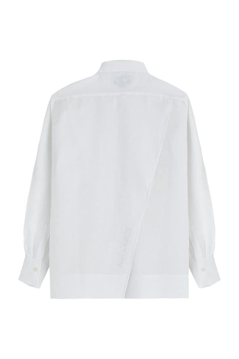 Women's Solid Linen Shirt- Vilebrequin X Angelo Tarlazzi, Alternate, color, BLANC