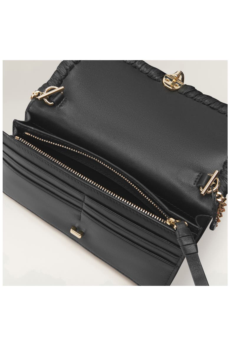 Blisse Raffia Trim Wallet, Alternate, color, BLACK/ CHARCOAL