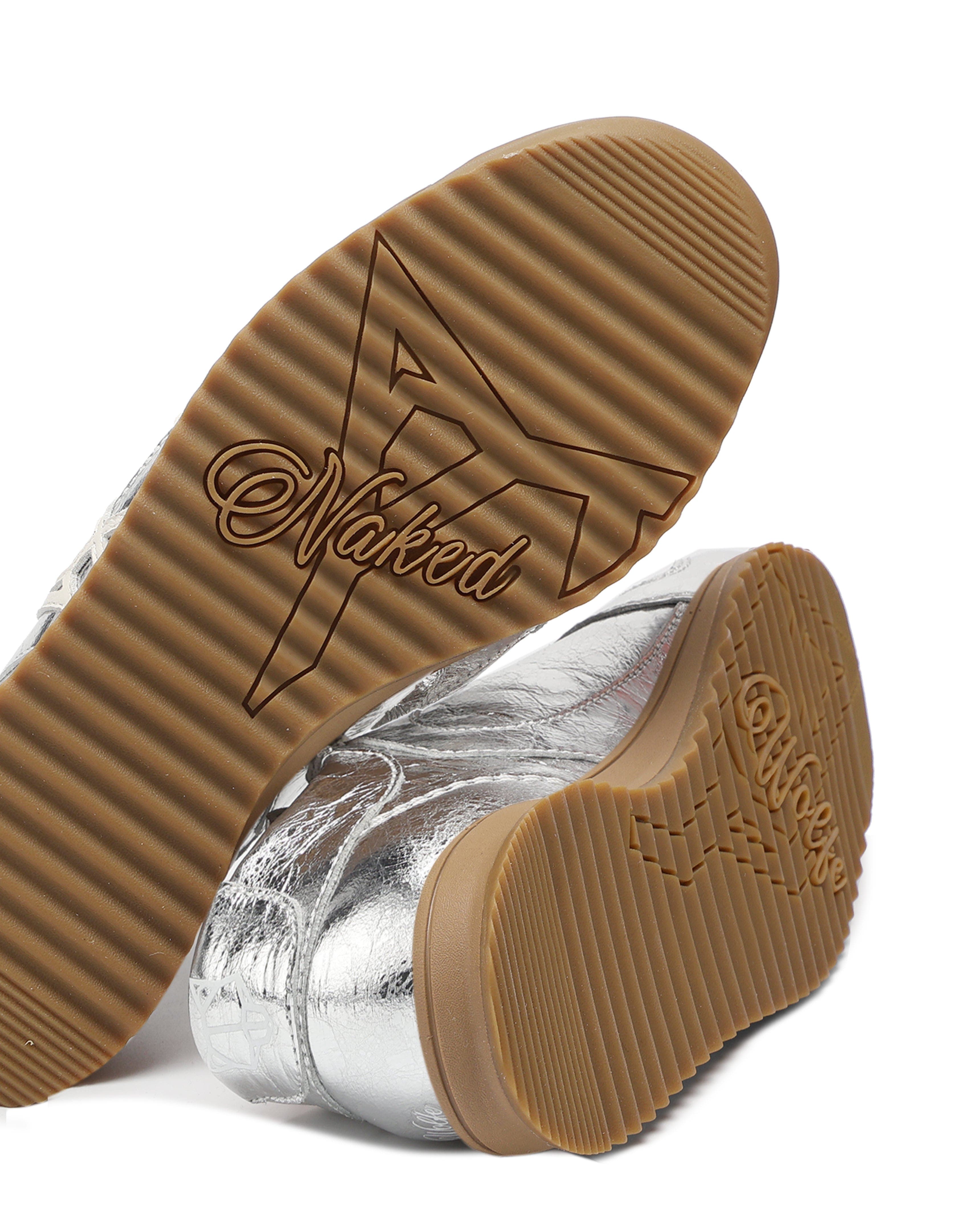 Naked Wolfe Exposuree Leather Sneaker, Alternate, color, Silver