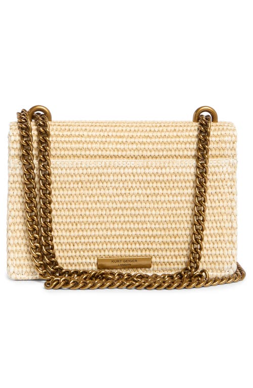 Kurt Geiger London Small Shoreditch Eagle Crossbody Bag In Dark Beige