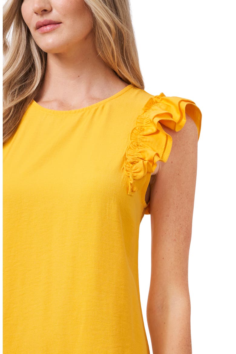 Flutter Sleeve Shift Dress, Alternate, color, GOLDEN HOUR