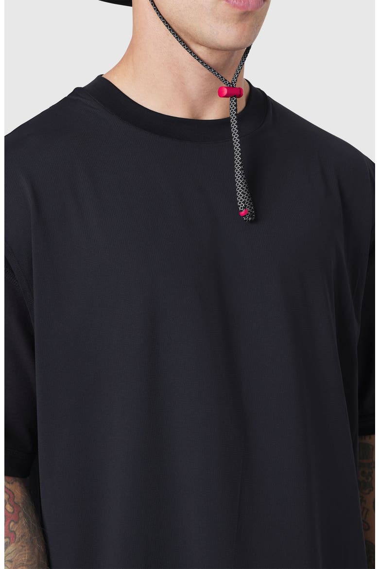 Supima Ice Skin Reversible Tee, Alternate, color, Black / Black