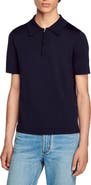 SANDRO Knitted polo with zip collar